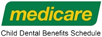 Medicare logo for the Child Dental Benefits Schedule
